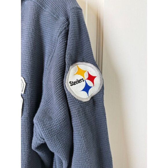 NFL Pro Line Men's Thermal Pittsburgh Steelers Full Zip Up with Hood Size Large - Picture 3 of 12